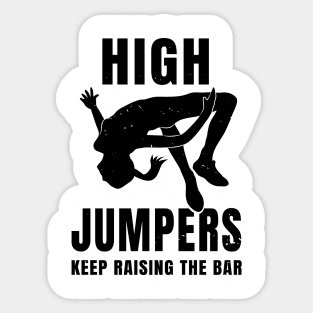 Womens High Jump Bar Pun Girl Athlete Gift Sticker